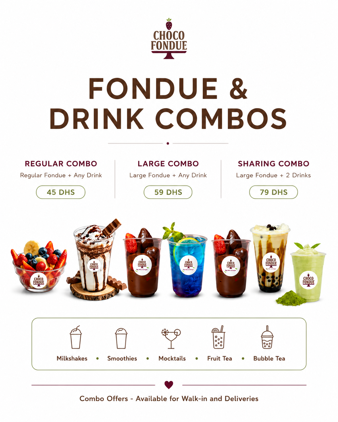 Fondue & Drink Combos